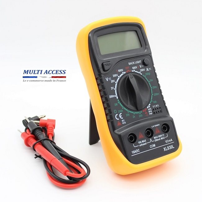 2 Multimètre Numérique Digital XL830L Voltmètre Testeur Electrique digital écran LCD 600V