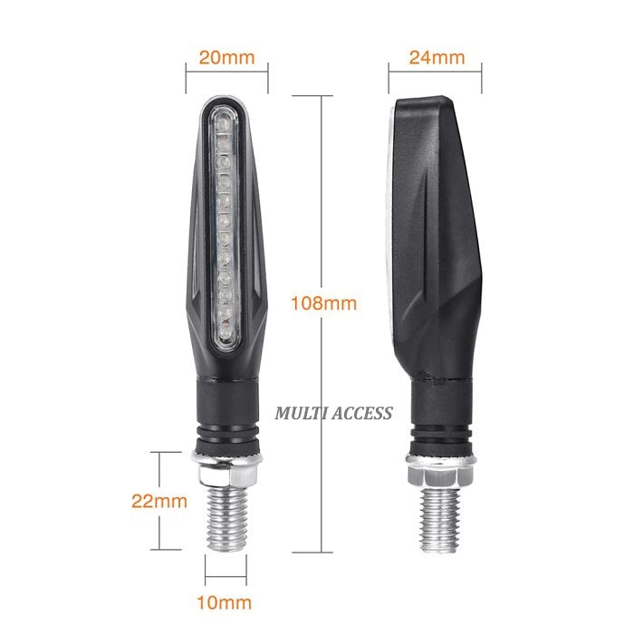 2x Clignotants 12 LED ambreorange 12V Moto Scooter Quad Universel 4