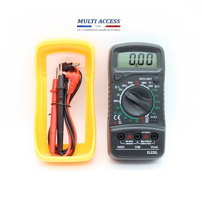 4 Multimètre Numérique Digital XL830L Voltmètre Testeur Electrique digital écran LCD 600V