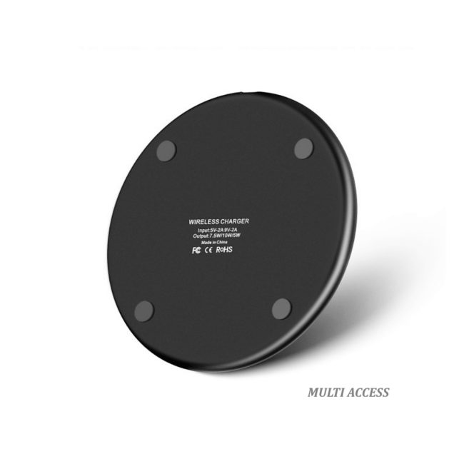 Chargeur sans fil Noir induction charge rapide QI 10 w