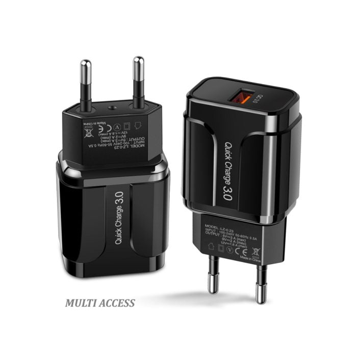 Chargeur secteur 1X USB 3A 18W Adaptateur universel charge rapide 3.0