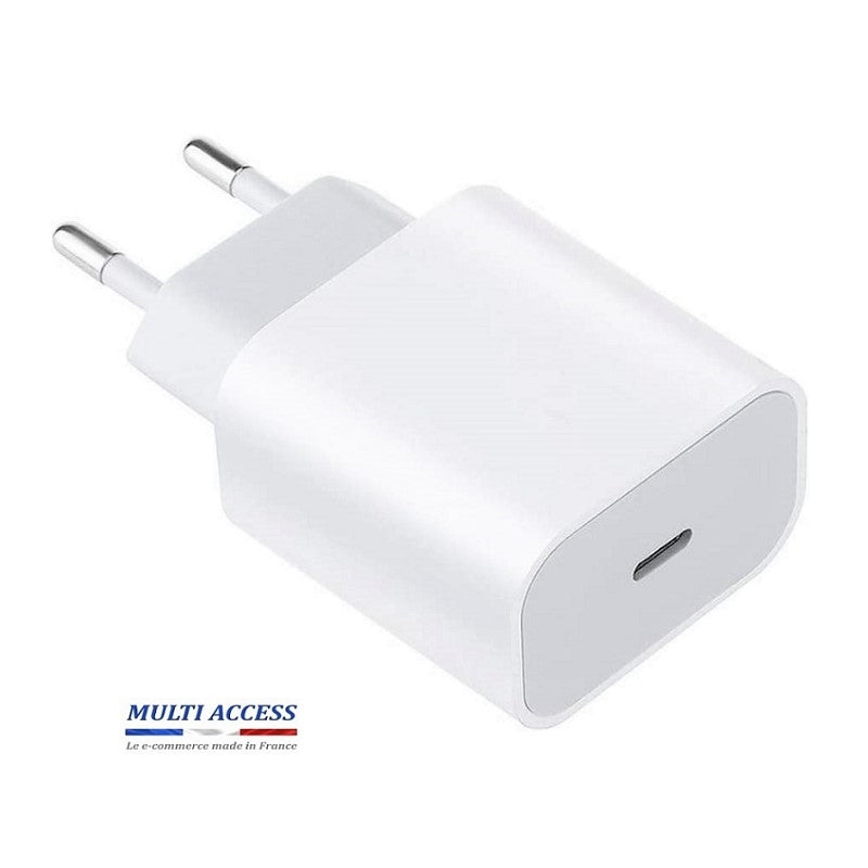 Chargeur USB C Rapide 20 W Secteur + Câble Pour iPhone 14/13/12/11/XR/Xs/8/7