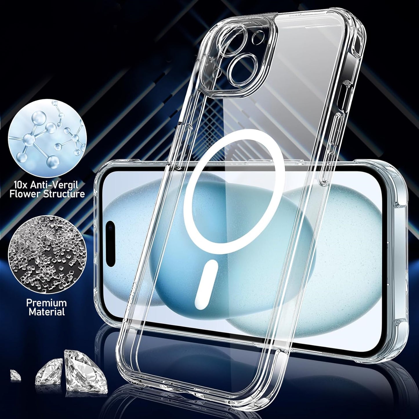 Coque Magnétique Magsafe iPhone 15 14 13 12 Pro Max Mini Antichoc