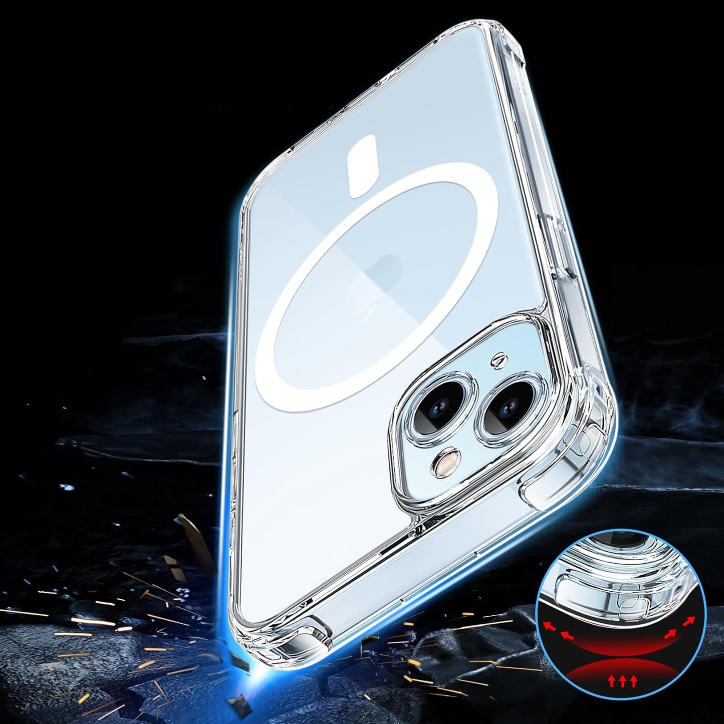 Coque Magnétique Magsafe iPhone 15 14 13 12 Pro Max Mini Antichoc
