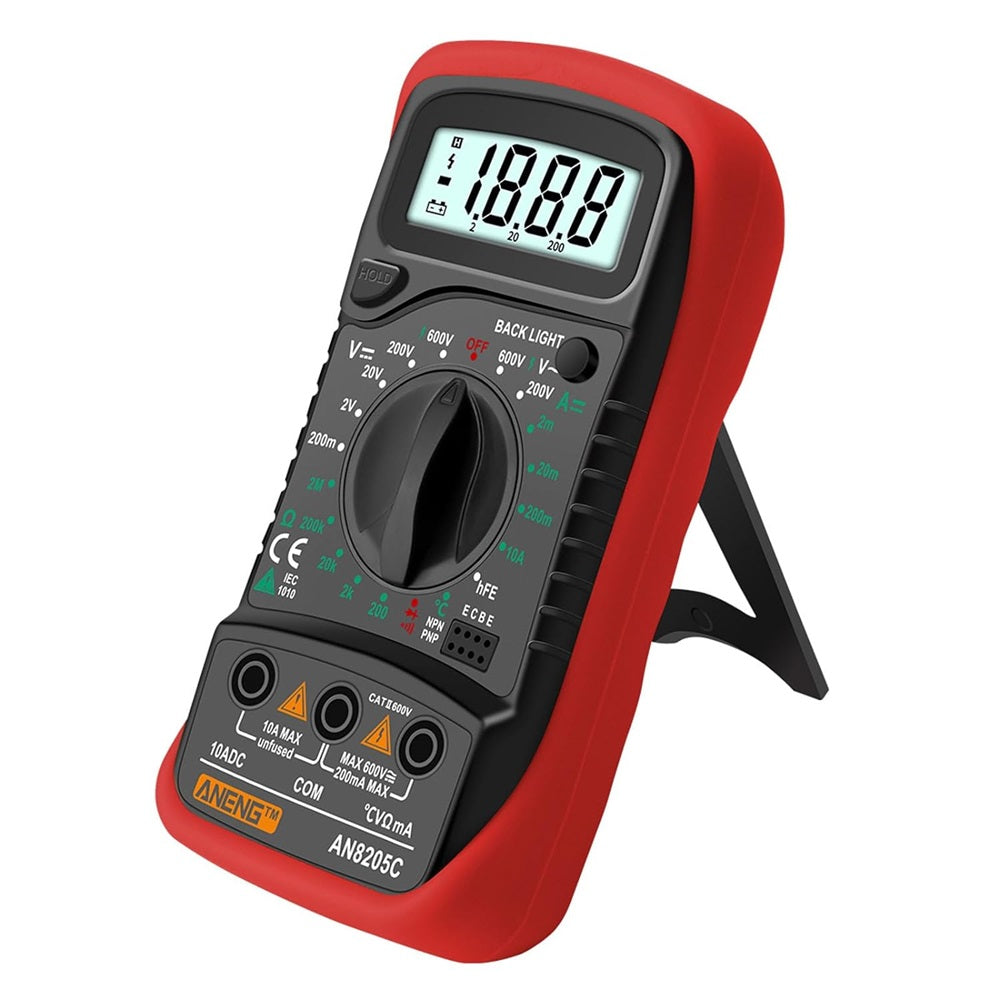 Multimètre Numérique Voltmètre 600V Testeur Electrique AC/DC Écran LCD + Pile