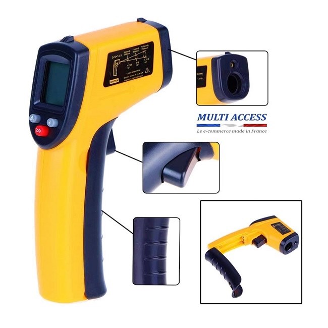Thermomètre Infrarouge laser IR mesure température -50°C à 400°C 3
