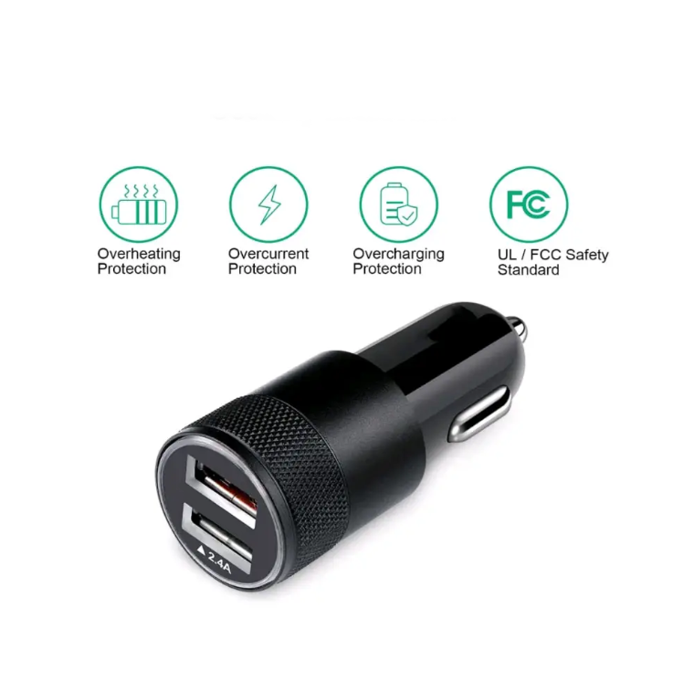 Chargeur Voiture Allume-Cigare USB 2 Ports Universel iPhone Samsung Xiaomi