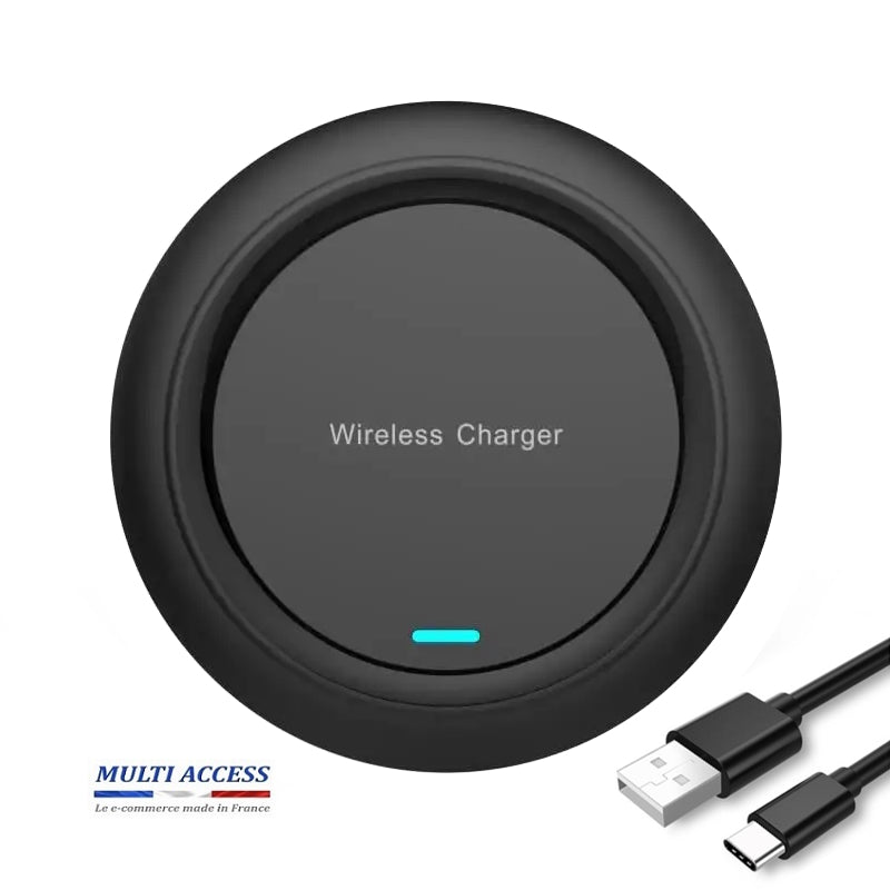 Chargeur sans Fil Charge Rapide 15W Induction pour iPhone Samsung Xiaomi Google