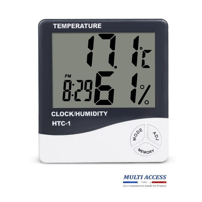 Horloge thermomètre hygromètre MaxMin digital calendrier 1