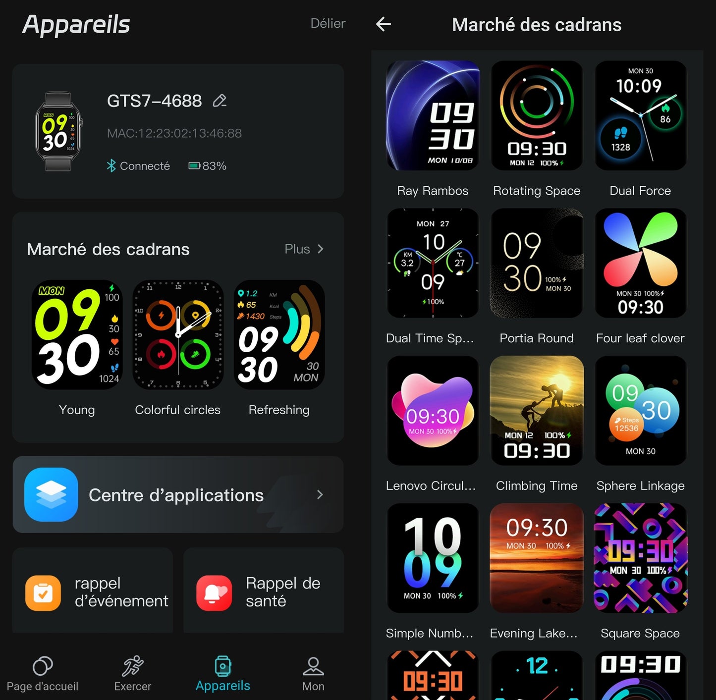 Montre Connectée Intelligente Bluetooth Sport Santé Appel Écran HD Android iOS