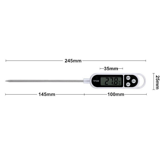 Thermomètre de Cuisson / Cuisine Numérique en Inox alimentaire