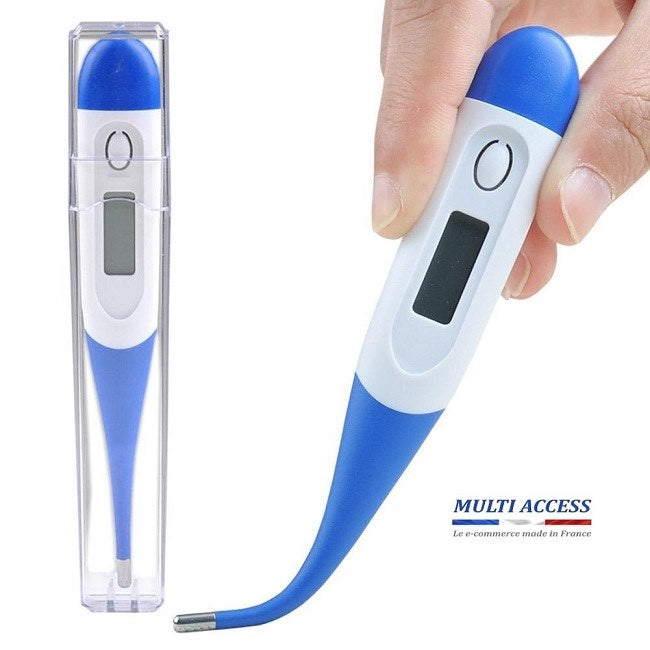 Thermomètre médical bleu digital écran LCD bébé enfant adulte fièvre température corp 1