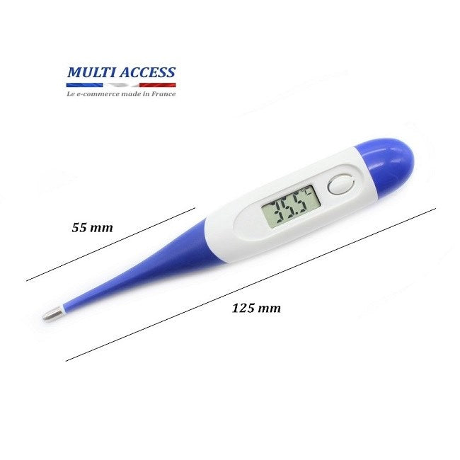 Thermomètre médical bleu digital écran LCD bébé enfant adulte fièvre température corp 3
