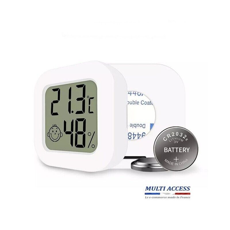 2X Mini Thermomètre Hygromètre Intérieur Digital Température Humidité Maison